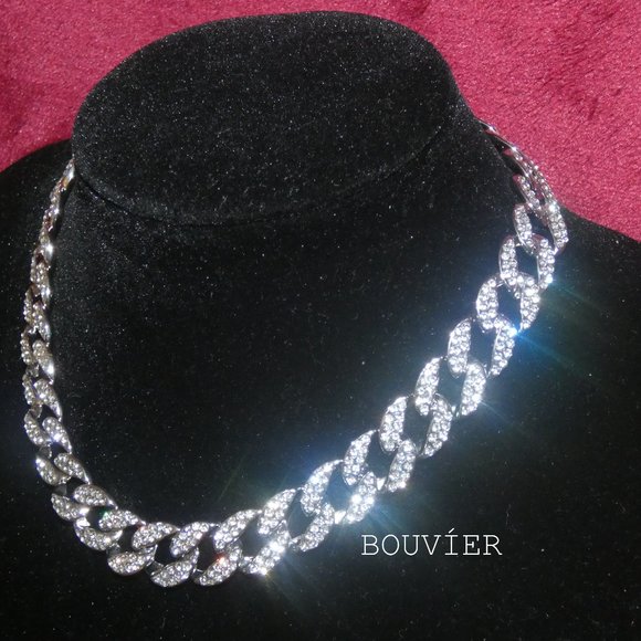 20mm White Gold Diamond Miami Cuban Link Chain - Picture 2 of 2